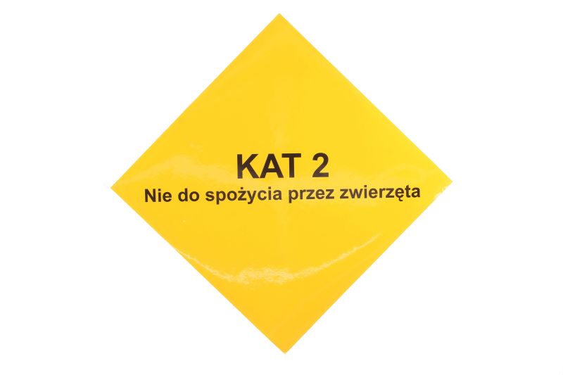 Autocolant de avertizare KAT2, 30cm x 30cm