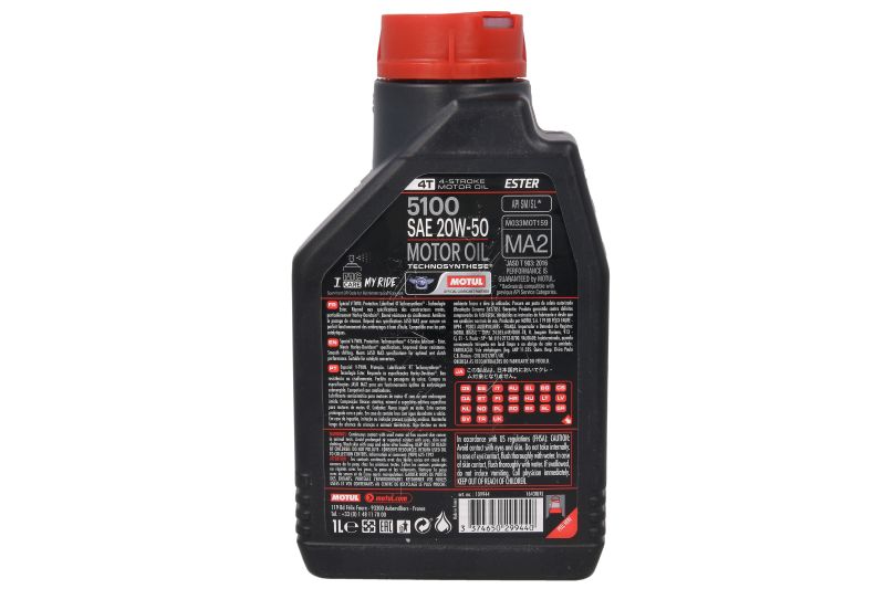 Ulei de motor Motul 5100 20W50 4T API SM 1L - imagine 2