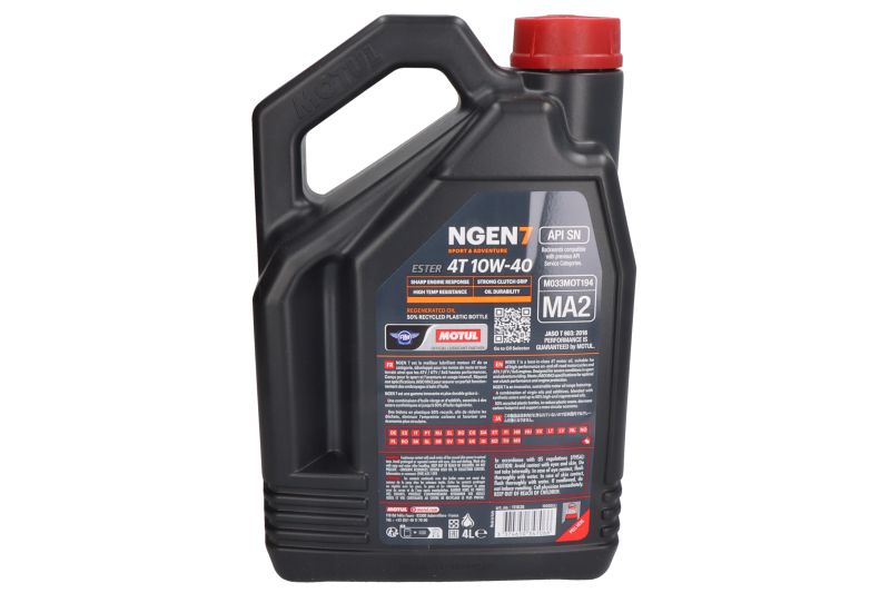 Ulei de motor Motul Ngen7 4T 10W40 API SP 4L - imagine 2