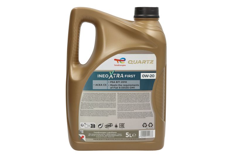Ulei de motor Total Energies Quartz Ineo Xtra First 0W20 C5 5L - imagine 2