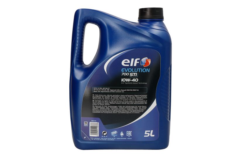 Ulei de motor ELF Evolution 700 STI 10W40 ACEA A3,B4 5L - imagine 2