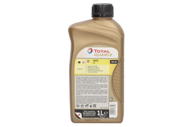 Ulei de motor Total Quartz Ineo 5W30 C3, C4 1L - imagine 2