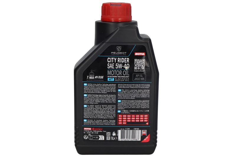 Ulei de motor Motul City Rider 4T 5W40 API SL 1L - imagine 2
