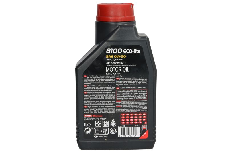 Ulei de motor Motul 8100 Eco-Lite 0W30 API ILSAC GF-6A, RC, SP 1L - imagine 2