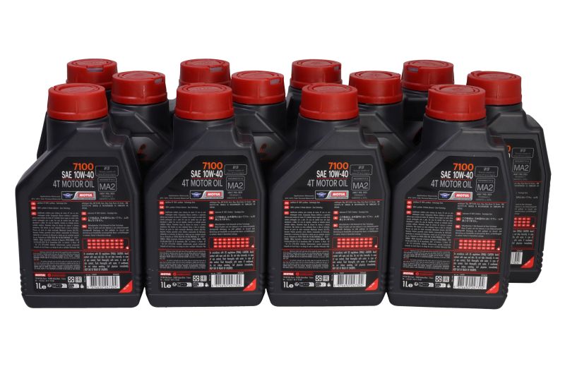 Set 12 bucati ulei de motor la 1L Motul 7100 10W40 API SN - imagine 2