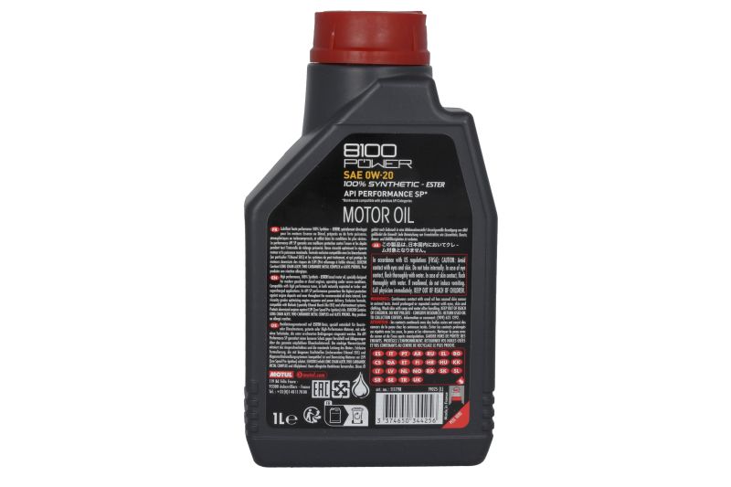 Ulei de motor Motul 8100 Power 0W20 API SP 1L - imagine 3