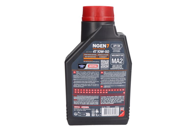 Ulei de motor Motul Ngen7 4T 10W50 API SP 1L - imagine 2