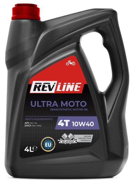 Ulei de motor Revline Ultra Moto 4T 10W40 API SM 4L