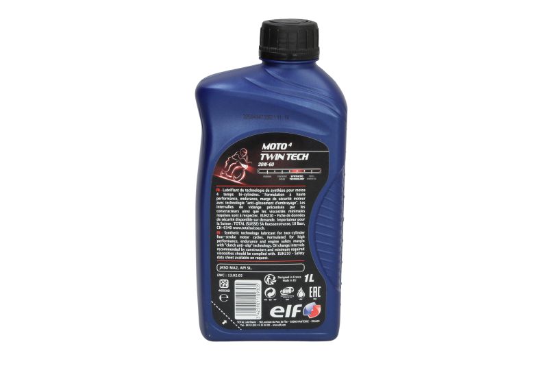 Ulei de motor Elf Moto 4 Twin Tech 20W60 API SN 1L - imagine 2
