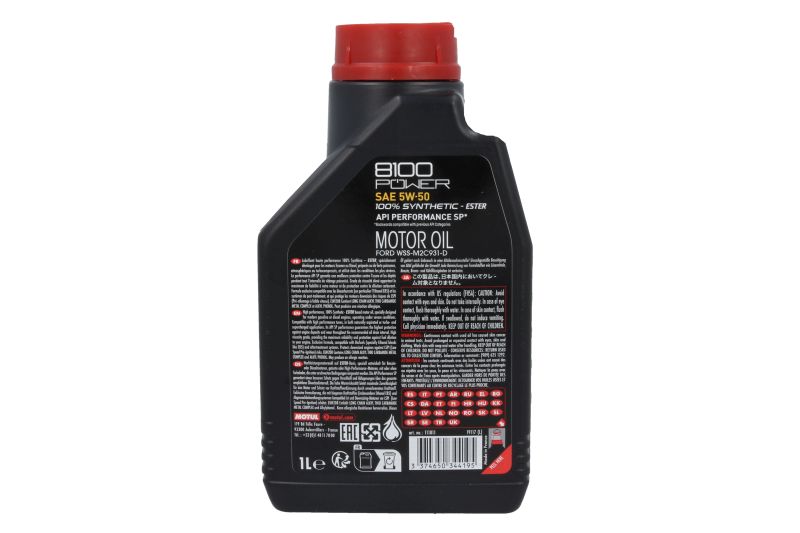 Ulei de motor Motul 8100 Power 5W50 API SP 1L - imagine 3
