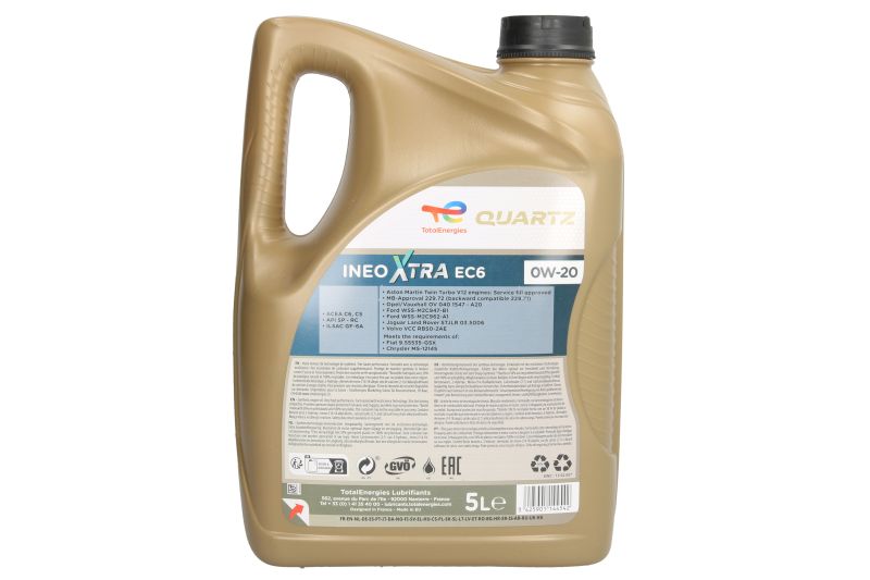Ulei de motor Total Energies Quartz Ineo Xtra EC6 0W20 C5 5L - imagine 2