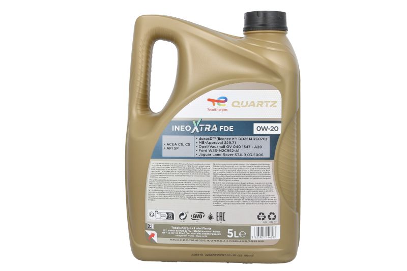 Ulei de motor Total Energies Quartz Ineo Extra FDE 0W20 acea C5,C6 5L - imagine 2