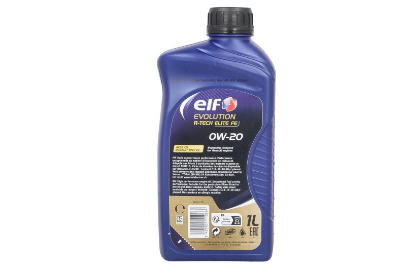 Ulei de motor Elf Evolution R-Tech Elite FE,RN17 FE 0W20 C5 1L - imagine 2