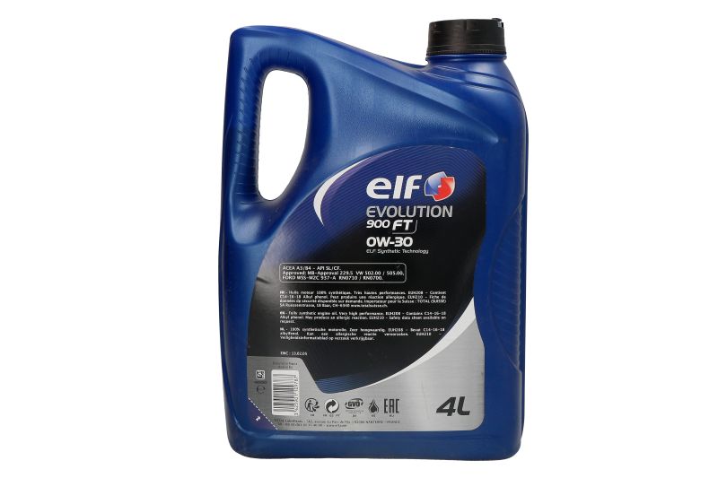 Ulei de motor Elf Evolution 900 FT 0W30 ACEA A3,B4 4L - imagine 2