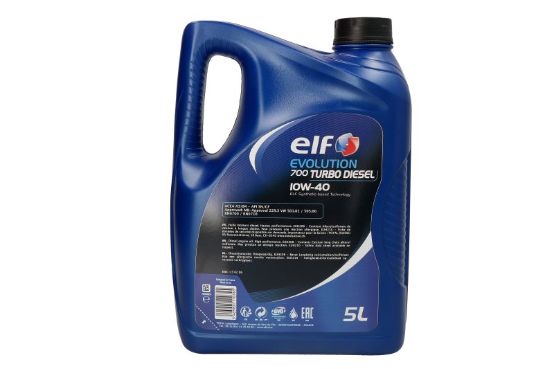 Ulei de motor ELF Evolution 700 Turbo Diesel 10W40 A3 5L - imagine 2