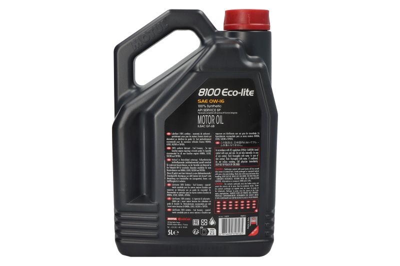 Ulei de motor Motul 8100 Eco-lite 0W16 API RC,SP 5L - imagine 2