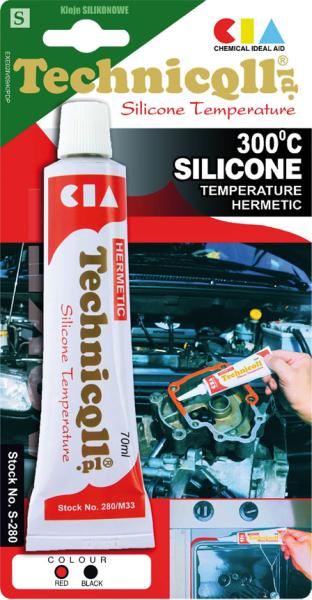 Silicon de etansare ,tub 70 ml, negru, -60/300°C