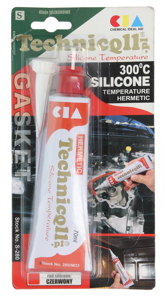 Silicon de etansare rosu, tub 70 ml, -60/300°C