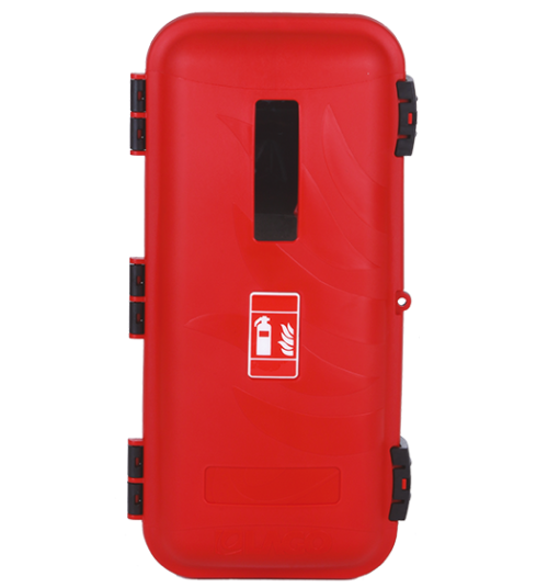 Cutie depozitare stingator auto LAGO Fiteasy 496623010, maxim 6 kg, 300 x 610 x 255 mm, rosu/negru, rezistent UV