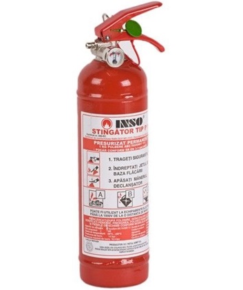 Stingator auto cu pulbere INSO, tip P1M, 1 kg, cu manometru