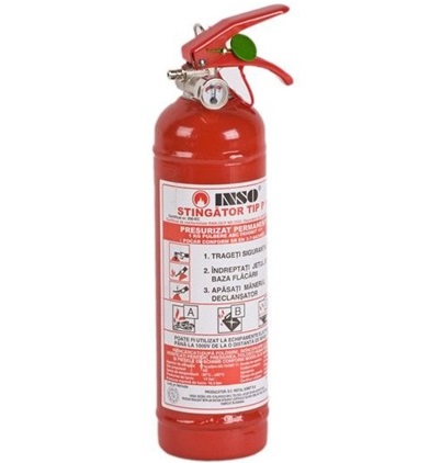Stingator auto cu pulbere INSO, tip P6, 6 kg, cu manometru