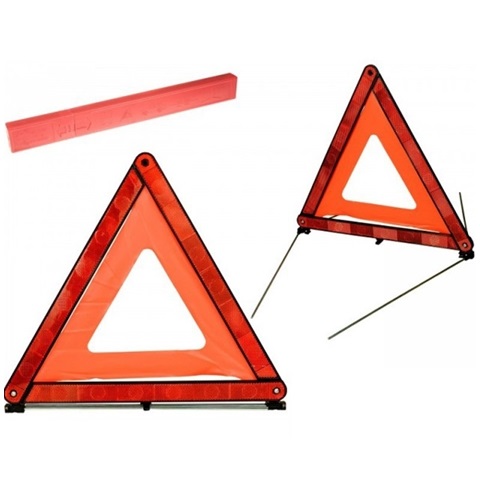 Triunghi semnalizare auto AD AutoTotal RO00080, norma CE, cu picioare de sprijin, cutie depozitare