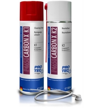 Kit aditivi curatare camera de ardere motor, valva EGR, turbina, sistem admisie PROTEC Carbon X-Kit Cleaning Foam and Neutralizer PRO4650, 2x500 ml