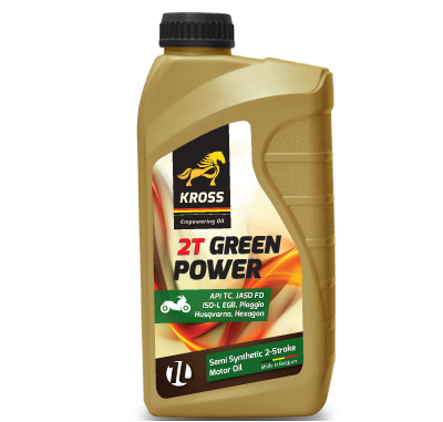 Ulei motor KROSS 2T GREEN POWER P30021-KRO001, volum 1 litru, semi sintetic