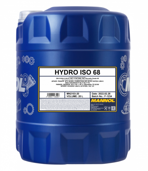 Ulei hidraulic MANNOL HYDRO ISO 68 HM MN2103-20, volum 20 litri, mineral