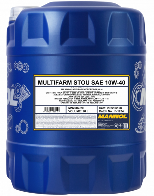 Ulei motor MANNOL Multifarm STOU 10W40 MN2502-20, volum 20 litri, semi sintetic