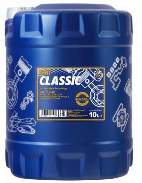 Ulei motor MANNOL Classic 10W40 MN7501-10, volum 10 litri, sintetic