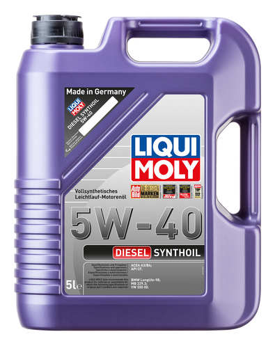 Ulei motor LIQUI MOLY Diesel Synthoil 5W40 1341, volum 5 litri, sintetic