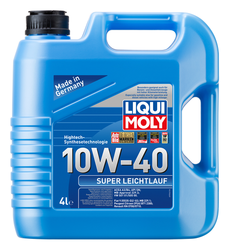 Ulei motor LIQUI MOLY Super Leichtlauf 10W40 9504, volum 4 litri, sintetic