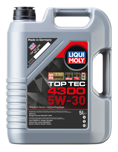 Ulei motor LIQUI MOLY Top Tec 4300 5W30 2324, API SN/CF, ACEA C2, volum 5 litri, sintetic