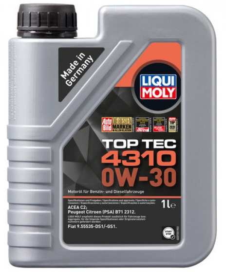 Ulei motor LIQUI MOLY Top Tec 4310 0W30 2361, volum 1 litru, sintetic
