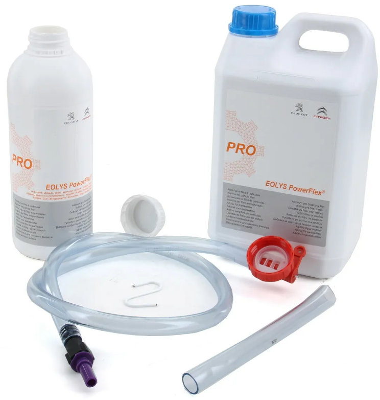 Aditiv regenerare filtru particule PEUGEOT PSA Eolys Power Flex 9736.A1, 3 litri, generatia 3, marcaj culoare albastru, pentru modele dupa 03.2010