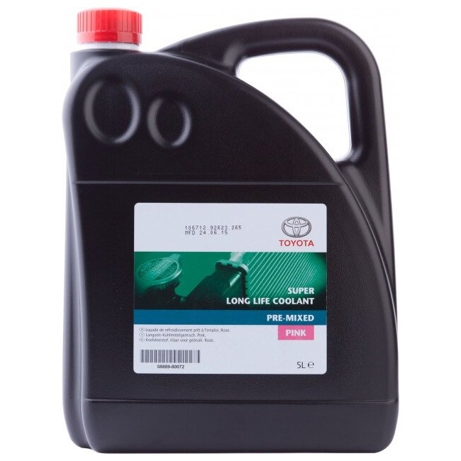 Antigel TOYOTA Super Long Life G12 SLLC 0888980072, culoare roz, volum 5 litri, gata preparat
