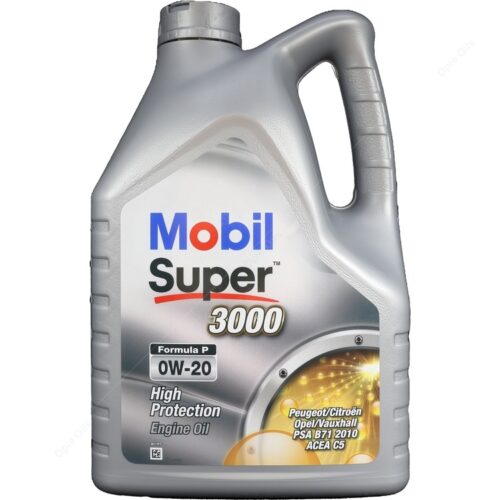 Ulei motor MOBIL Super 3000 Formula P 0W20, volum 4 litri, sintetic