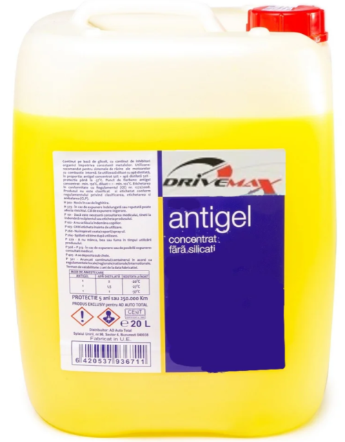 Antigel DRIVEMAX tip D, culoare verde/galben, volum 20 litri