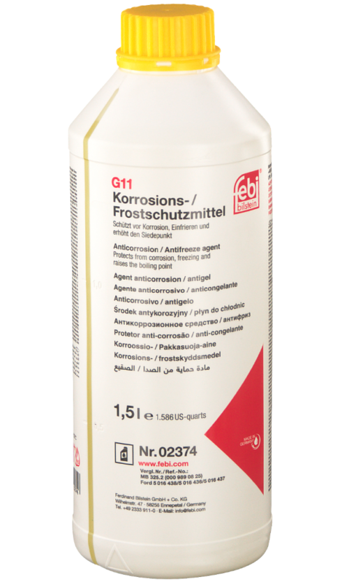 Antigel concentrat FEBI BILSTEIN G11 2374, MB 325.2, volum 1.5 litri, galben