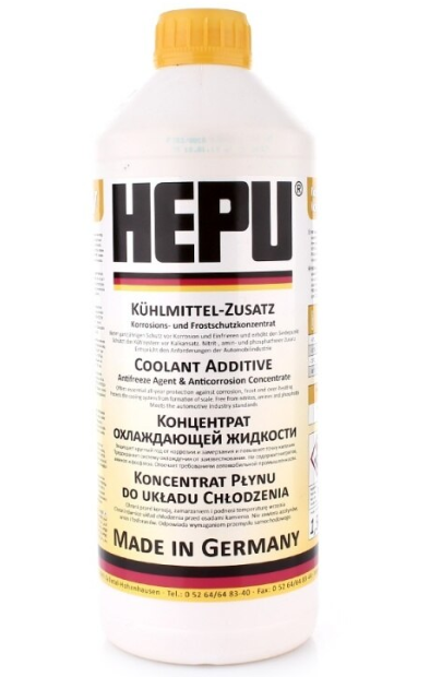 Antigel concentrat HEPU G11 P999-YLW, culoare galben, volum 1.5 litri