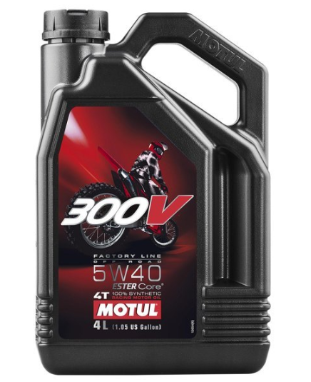 Ulei motor 4T MOTUL 300V Factory Line OFF ROAD 5W40, volum 4 litri, sintetic