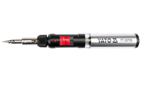 Set ciocan de lipit cu gaz YATO YT-36706, 125 W, temperatura functionare 450/600/1300 Celsius, rezervor gaz 30 ml, cu accesorii
