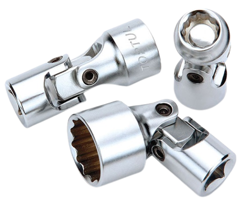Articulatie universala pentru chei TOPTUL BAAL1218, antrenor patrat 3/8 inch, profil bi-hexagonal, deschidere cheie 18 mm, crom vanadiu