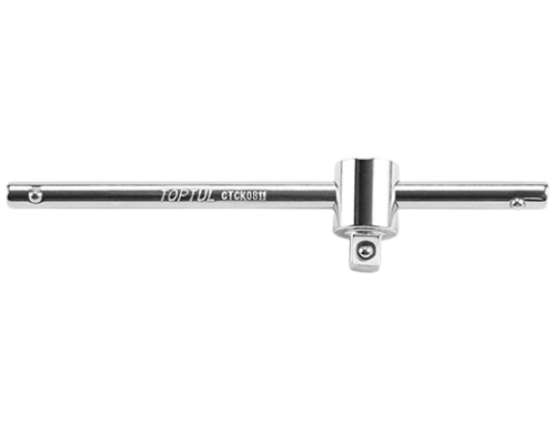 Maner de forta T cu cap culisant TOPTUL CTCK1625, antrenor patrat 1/2 inch, lungime 250 mm, crom vanadiu, finisaj satinat