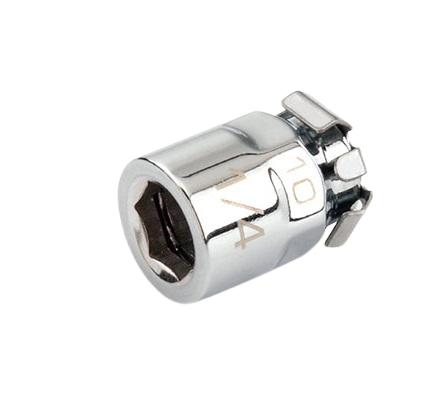Suport tubular pentru bit insurubare TOPTUL FTAB0810, pentru cheie cu clichet, antrenor 1/4 inch, prindere 10 mm, lungime 15.7 mm, lucios