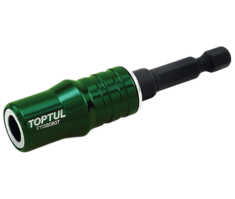 Suport magnetic pentru biti insurubare TOPTUL FTGB0807, eliberare rapida, prindere hex 1/4 inch, antrenor hex 1/4 inch, lungime 70 mm