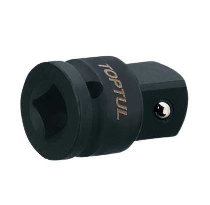 Adaptor pentru chei de impact TOPTUL KACA1208, prindere patrat 3/8 inch, 1/4 inch, lungime 25 mm, crom molibden
