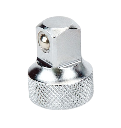 Adaptor scurt chei tubulare TOPTUL CAEC1216, patrat 3/8 inch - 1/2 inch, lungime 30 mm, crom vanadiu, finisaj satinat