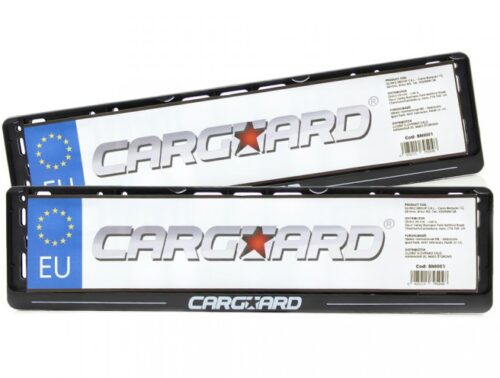 Set suporți pentru numerele de inmatriculare CARGUARD SNI001, 52.5 x 13.5 cm, din plastic flexibil, negru